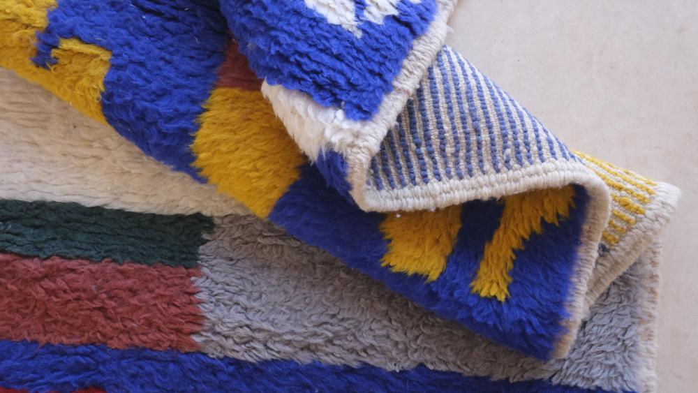 Moroccan Abstract Wool Rug 9.5 x 8.2 ft / 290 x 250 cm - Surcoma