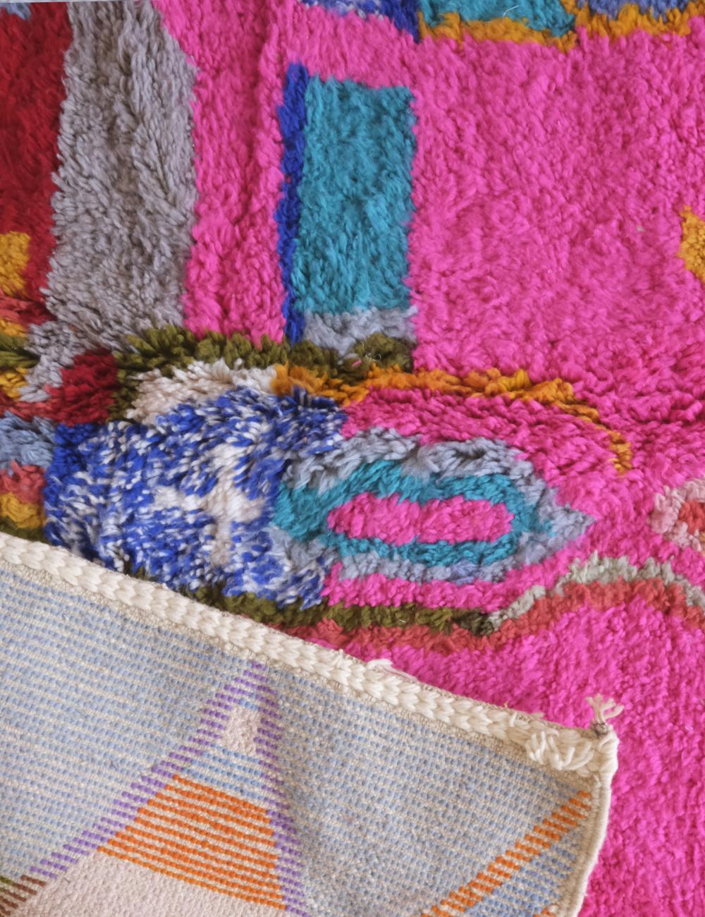 Moroccan Abstract Wool Rug 8.5 x 7.1 ft / 260 x 218 cm - Surcoma