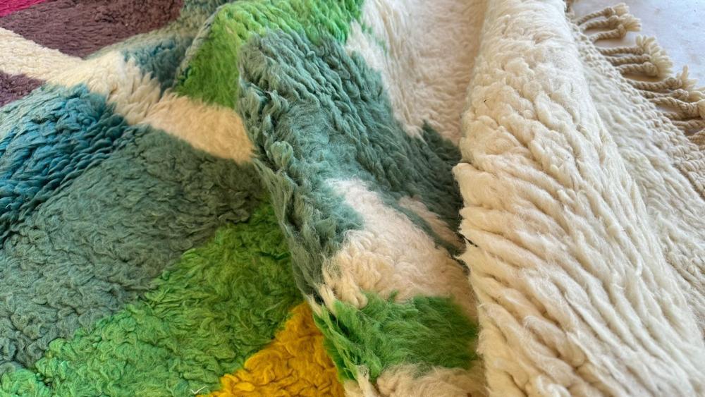 Moroccan Abstract Wool Rug 9.8 x 6.6 ft / 298 x 203 cm - Surcoma