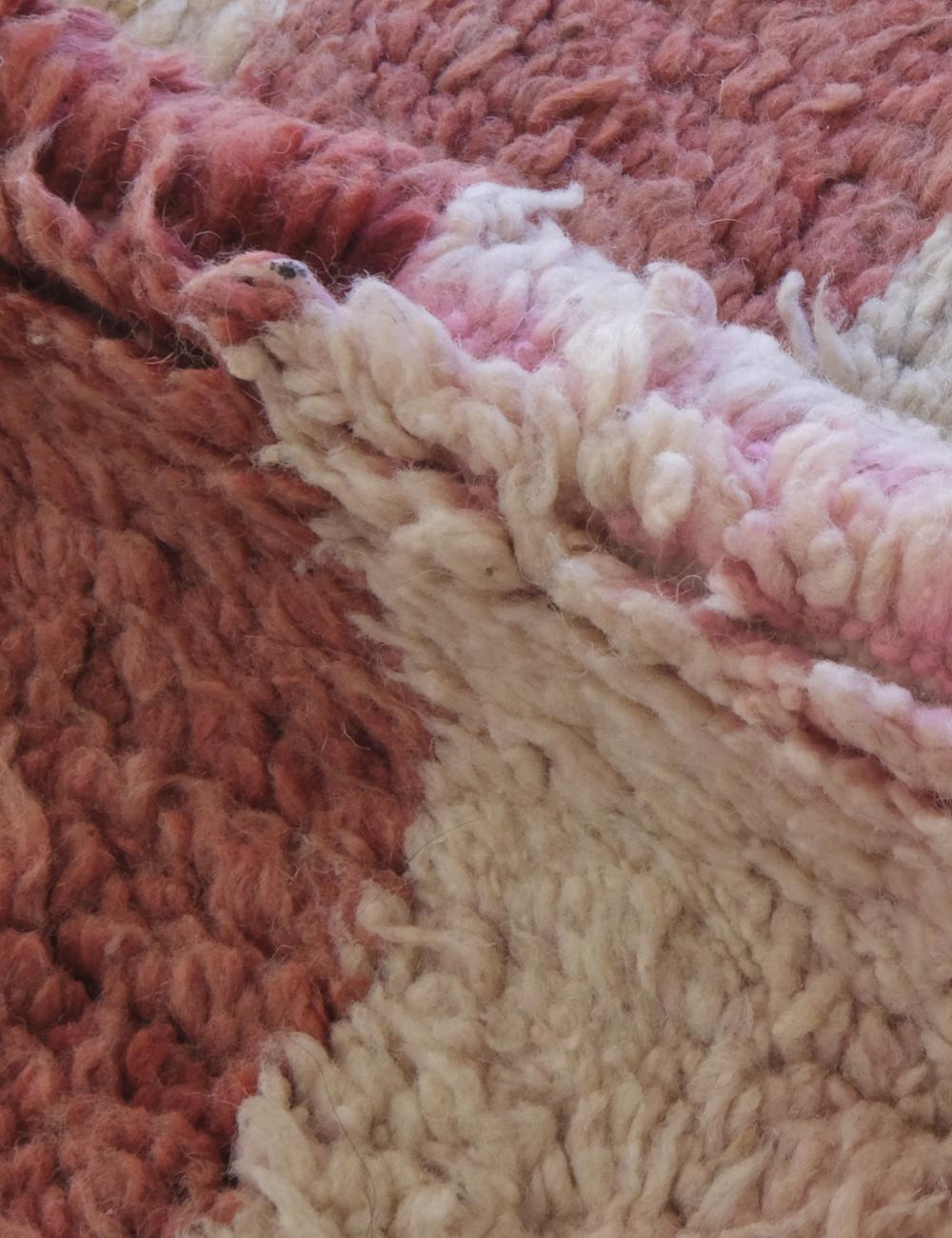 Small Moroccan Abstract Wool Rug 6.2 x 5.1 ft / 188 x 157 cm - Surcoma