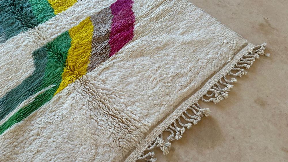 Moroccan Abstract Wool Rug 9.8 x 6.6 ft / 298 x 203 cm - Surcoma