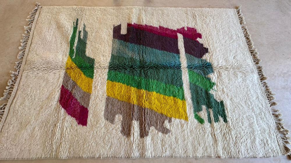 Moroccan Abstract Wool Rug 9.8 x 6.6 ft / 298 x 203 cm - Surcoma