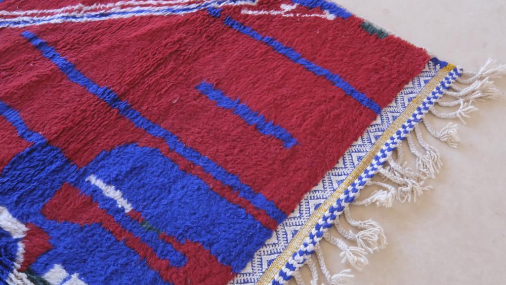 Moroccan Abstract Wool Rug 9.5 x 8.2 ft / 290 x 250 cm - Surcoma