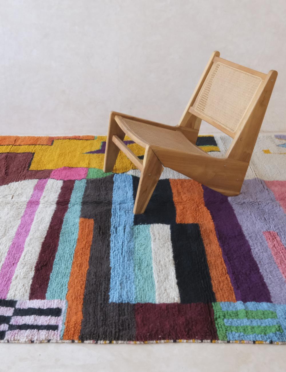 Moroccan Abstract Wool Rug 9.4 x 6.9 ft / 287 x 211 cm - Surcoma