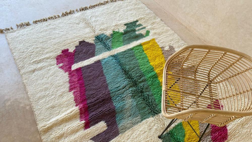 Moroccan Abstract Wool Rug 9.8 x 6.6 ft / 298 x 203 cm - Surcoma