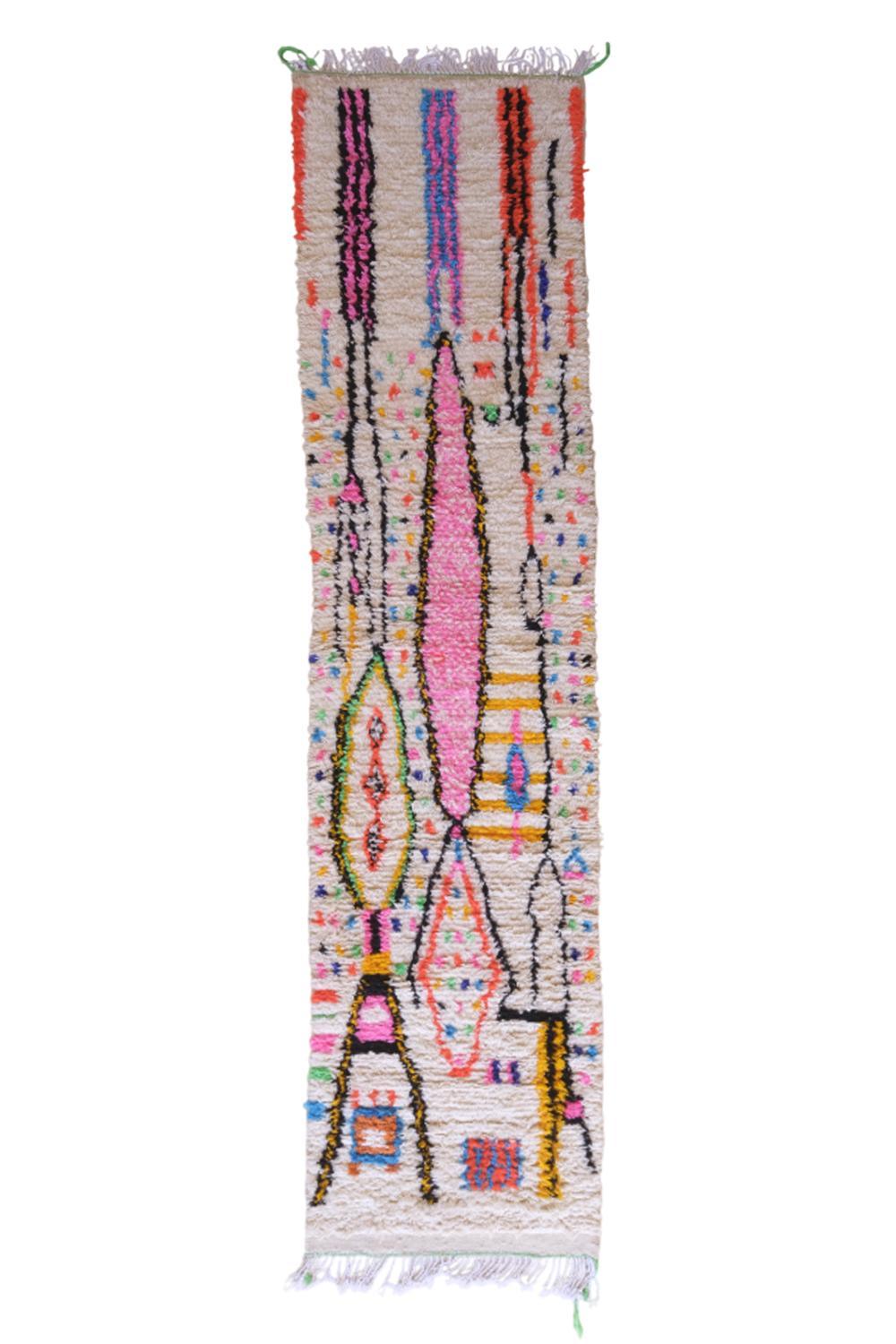 Moroccan Azilal Runner Rug - 11.8 x 2.9 ft / 361 x 89 cm - Surcoma