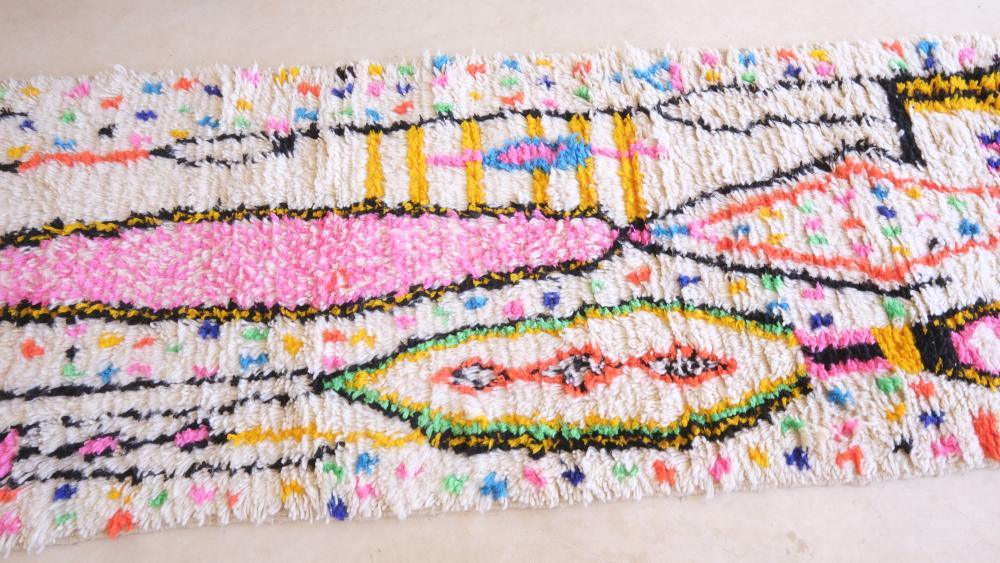 Moroccan Azilal Runner Rug - 11.8 x 2.9 ft / 361 x 89 cm - Surcoma