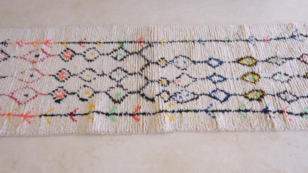 Moroccan Azilal Runner Rug 9.2 x 2.6 ft / 280 x 80 cm - Surcoma