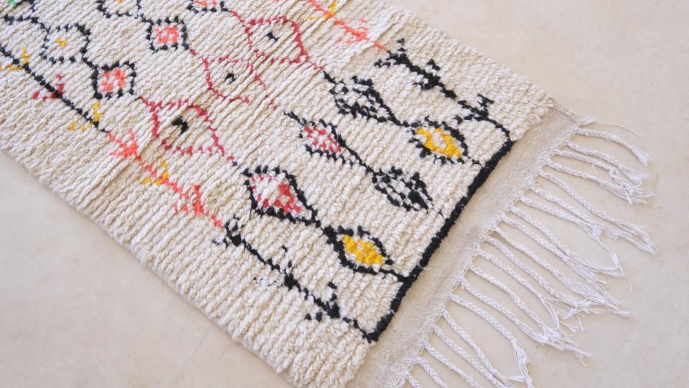 Moroccan Azilal Runner Rug 9.2 x 2.6 ft / 280 x 80 cm - Surcoma
