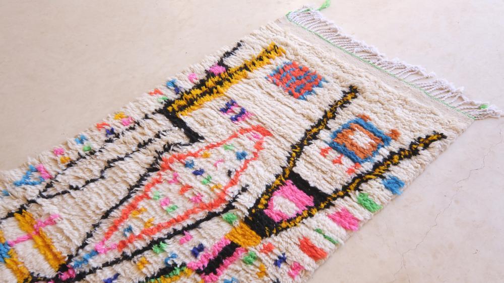 Moroccan Azilal Runner Rug - 11.8 x 2.9 ft / 361 x 89 cm - Surcoma