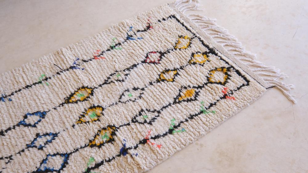 Moroccan Azilal Runner Rug 9.2 x 2.6 ft / 280 x 80 cm - Surcoma