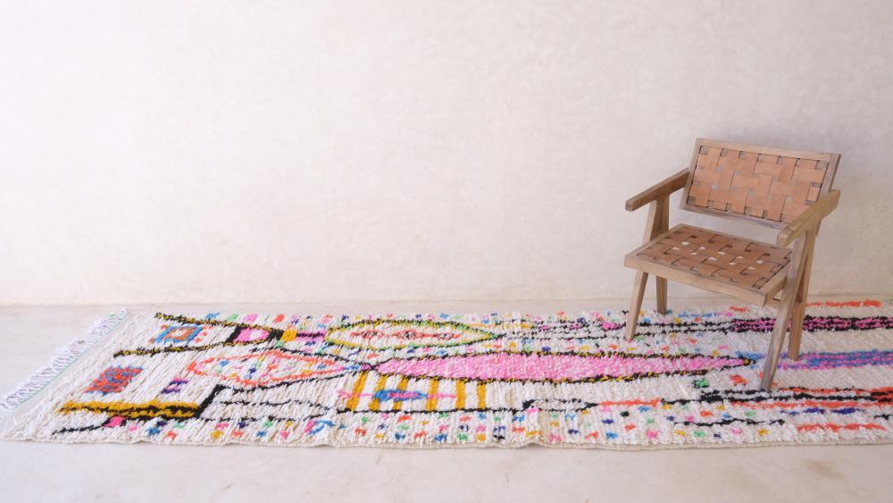 Moroccan Azilal Runner Rug - 11.8 x 2.9 ft / 361 x 89 cm - Surcoma