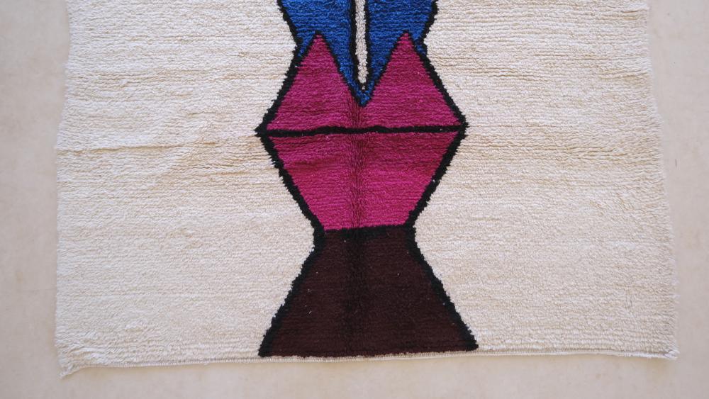 Moroccan Azilal Wool Rug 9.1 x 6.3 ft / 278 x 192 cm - Surcoma