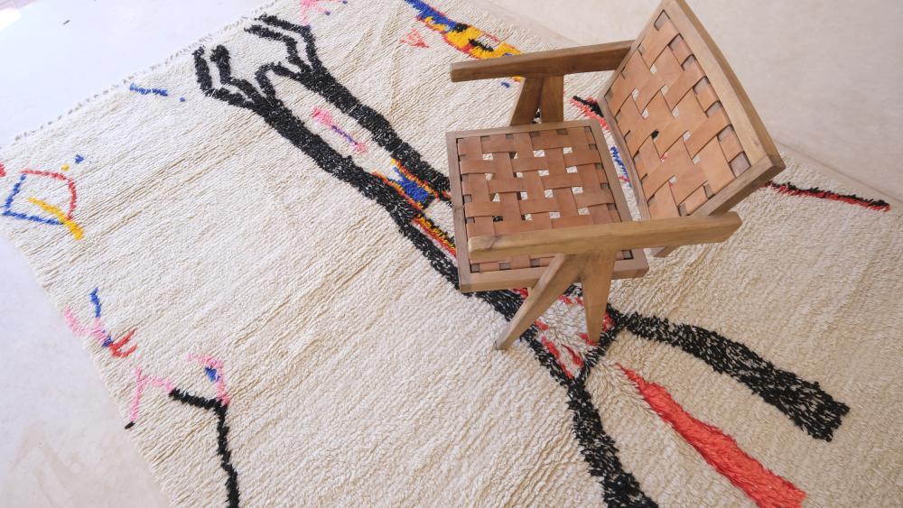 Moroccan Azilal Wool Rug 10.8 x 7.6 ft / 328 x 233 cm - Surcoma