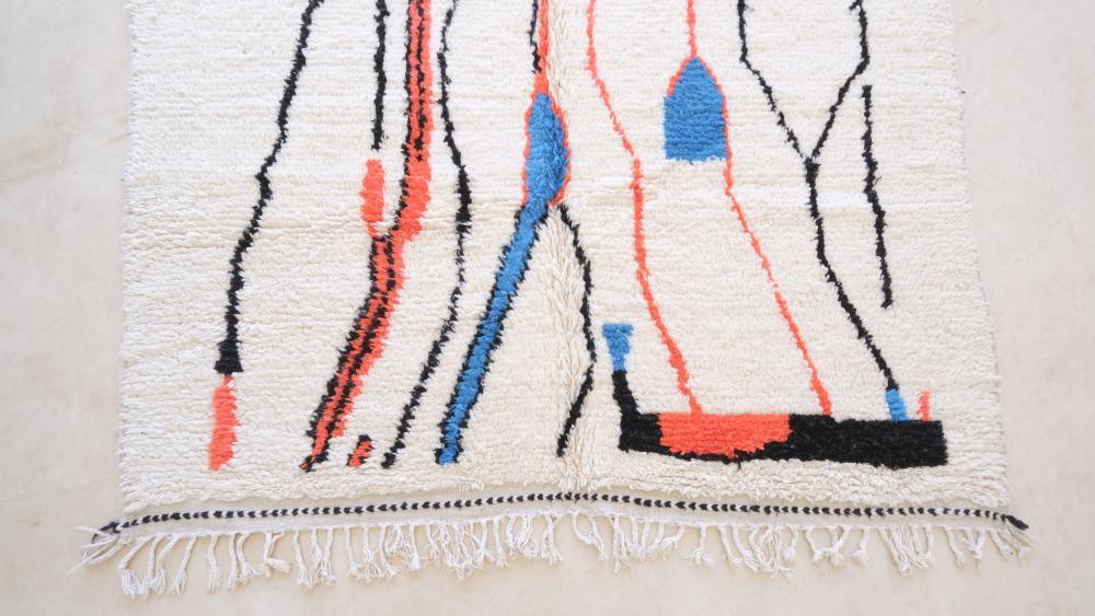 Moroccan Azilal Wool Rug 9.5 x 6.4 ft / 290 x 196 cm - Surcoma
