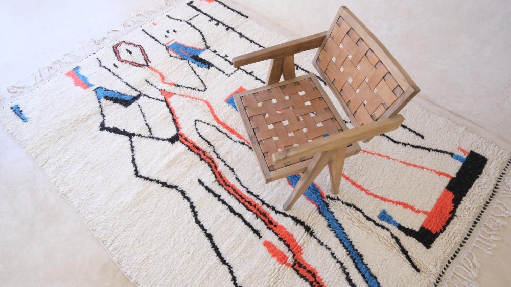 Moroccan Azilal Wool Rug 9.5 x 6.4 ft / 290 x 196 cm - Surcoma