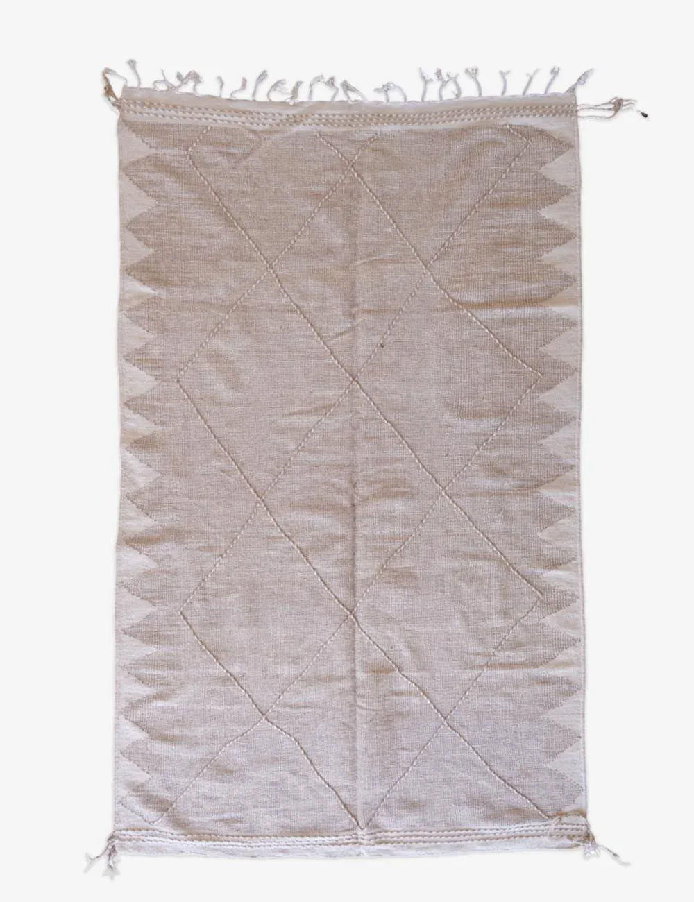 Moroccan Beige Kilim Zanafi 10.6 x 6.3 ft / 324 x 193 cm - Surcoma