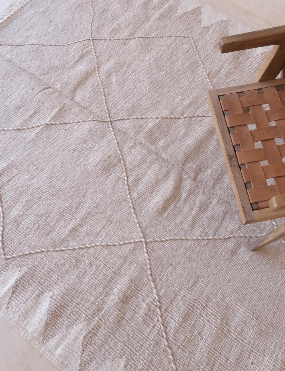 Moroccan Beige Kilim Zanafi 10.6 x 6.3 ft / 324 x 193 cm