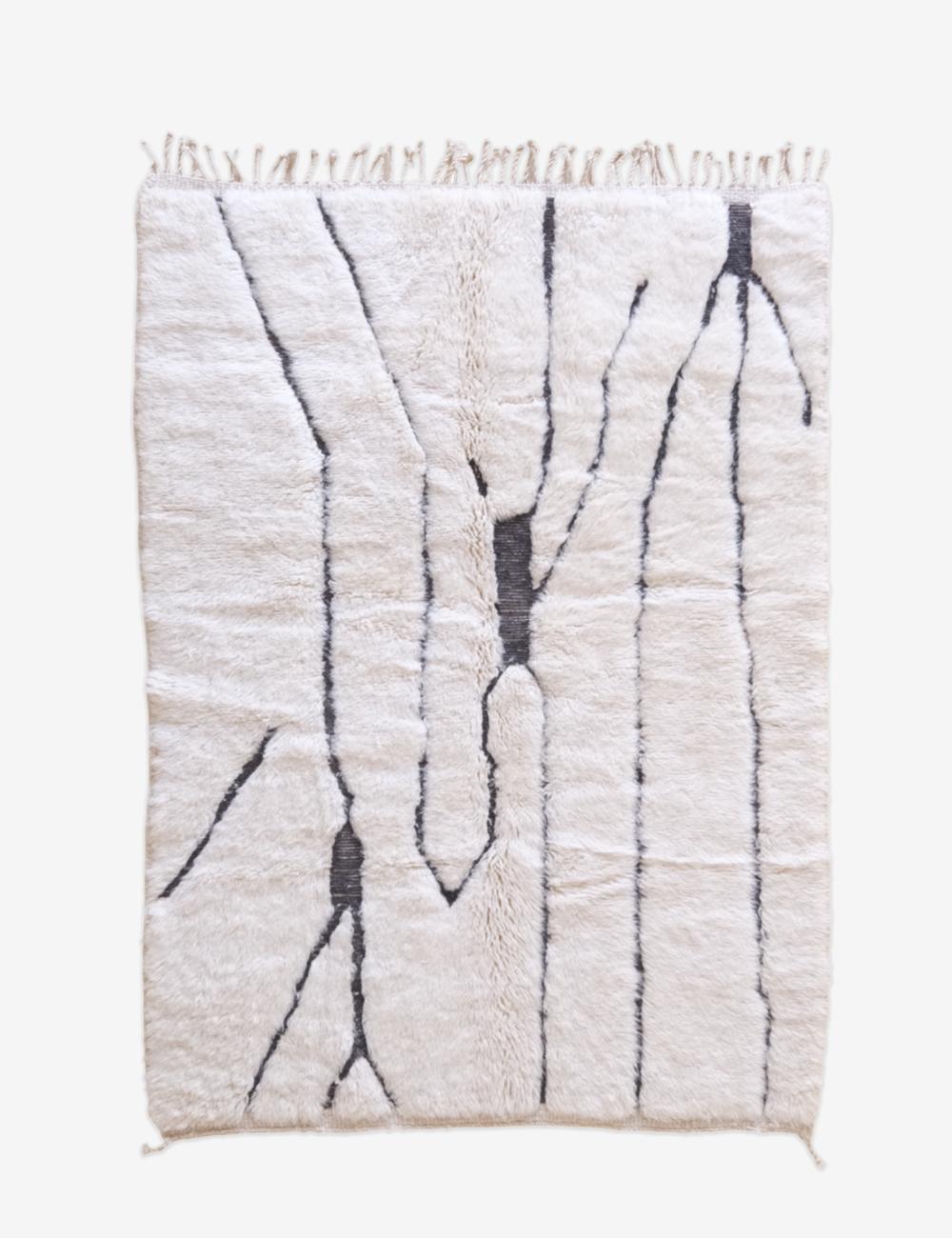 Moroccan Beni Mrirt Wool Rug 6.9 x 5 ft / 211 x 153 cm - Surcoma