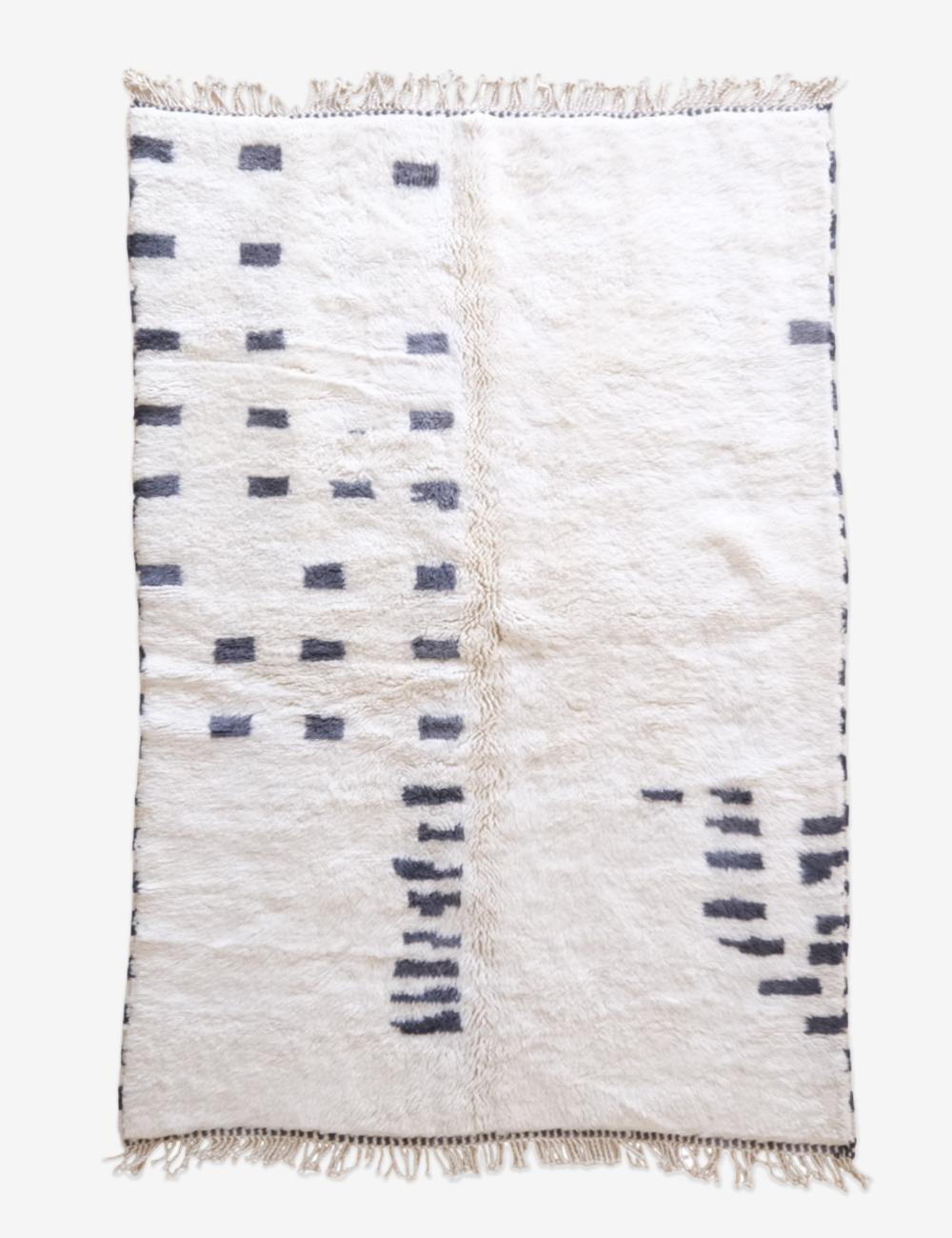 Moroccan Beni Mrirt Wool Rug 7.9 x 5.1 ft / 240 x 157 cm - Surcoma