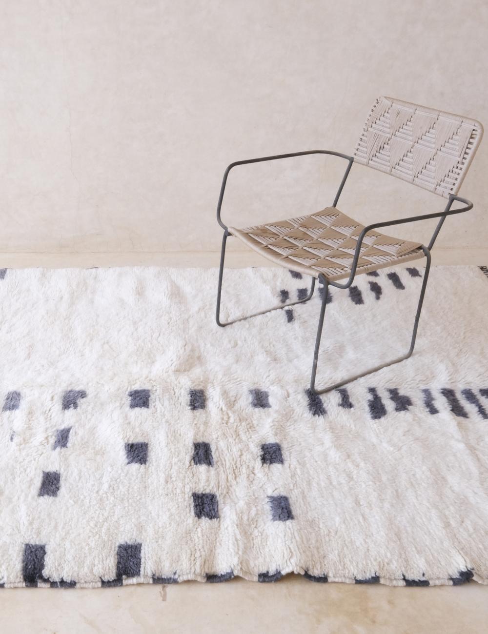 Moroccan Beni Mrirt Wool Rug 7.9 x 5.1 ft / 240 x 157 cm - Surcoma