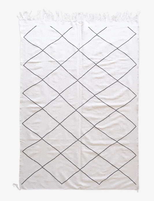 2020s Moroccan Beni Ourain Kilim 9.4 x 6.4 ft / 285 x 196 cm - Surcoma