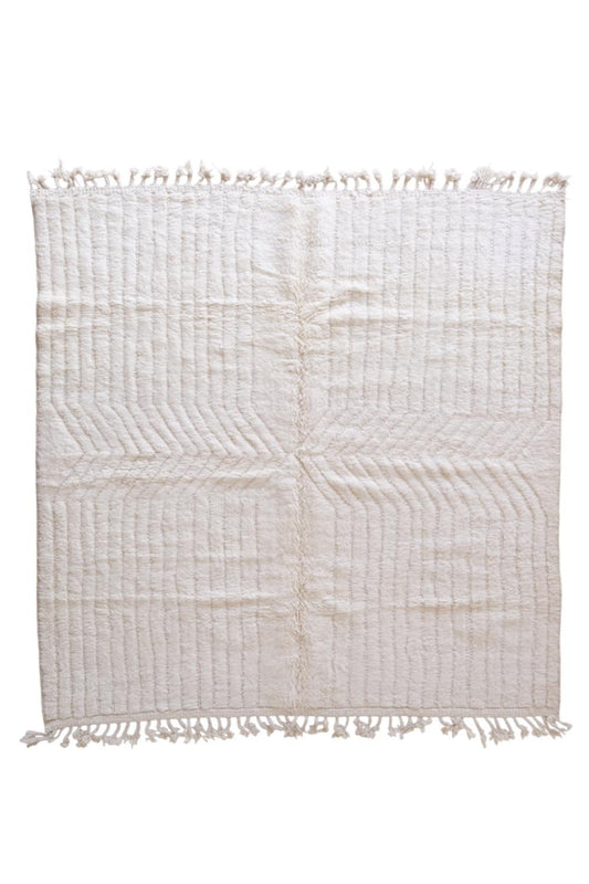 2020s Moroccan Beni Ourain Wool Rug 8.4 x 7.8 ft / 256 x 240 cm - Surcoma