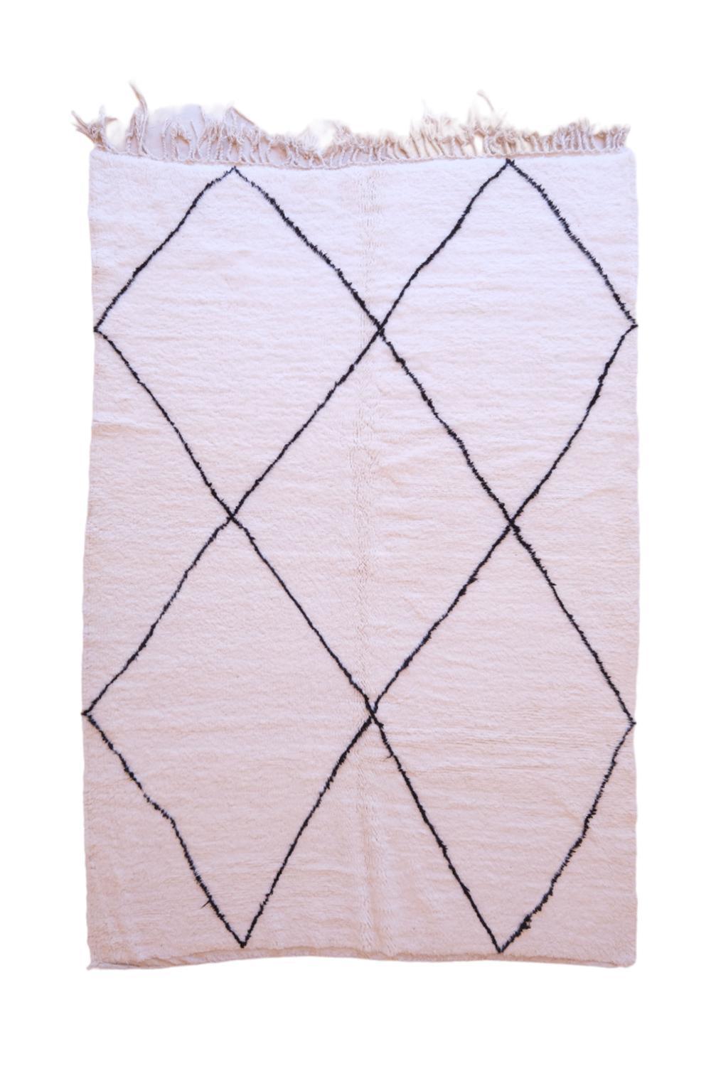 Moroccan Beni Ourain Wool Rug 10 x 6.6 Ft / 304 x 204 cm - Surcoma