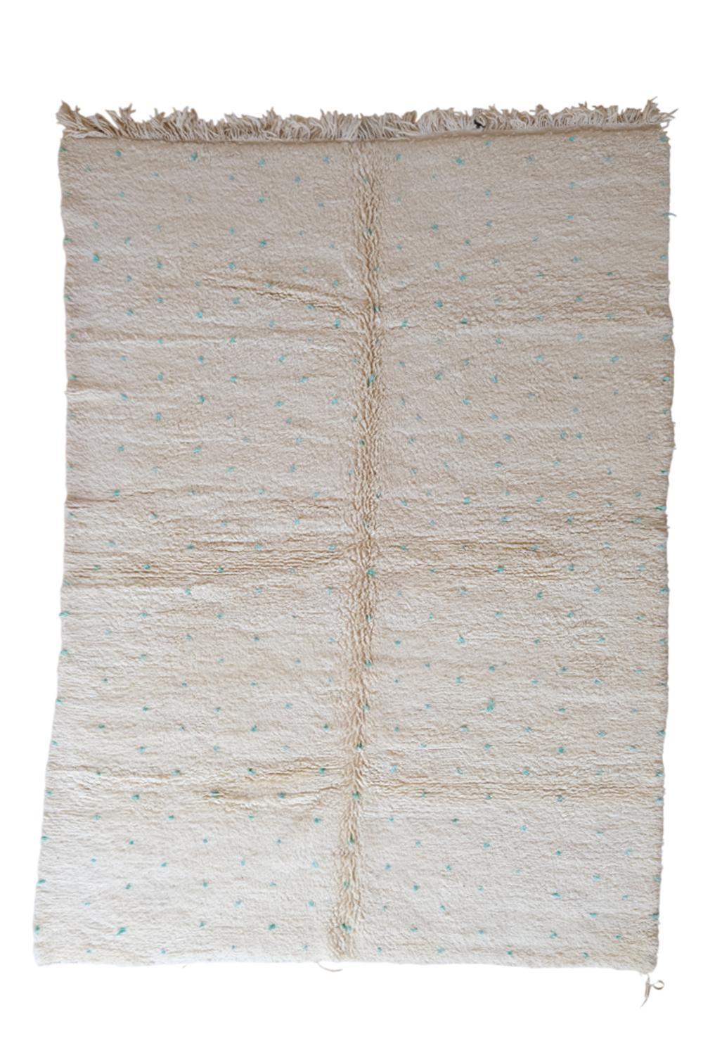 Moroccan Beni Ourain Wool Rug 9.7 x 6.7 ft / 297 x 205 cm - Surcoma