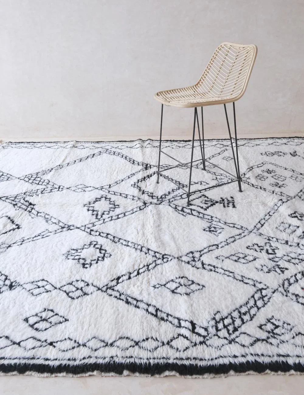 Beni Ourain Moroccan Tribal Rug 9.6 x 8.2 ft / 294 x 250 cm - Surcoma