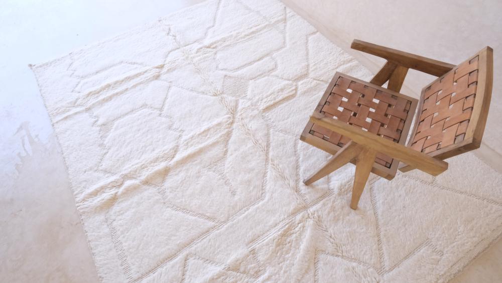 Moroccan Beni Ourain Wool Rug 9.8 x 7.6 ft / 300 x 233 cm - Surcoma