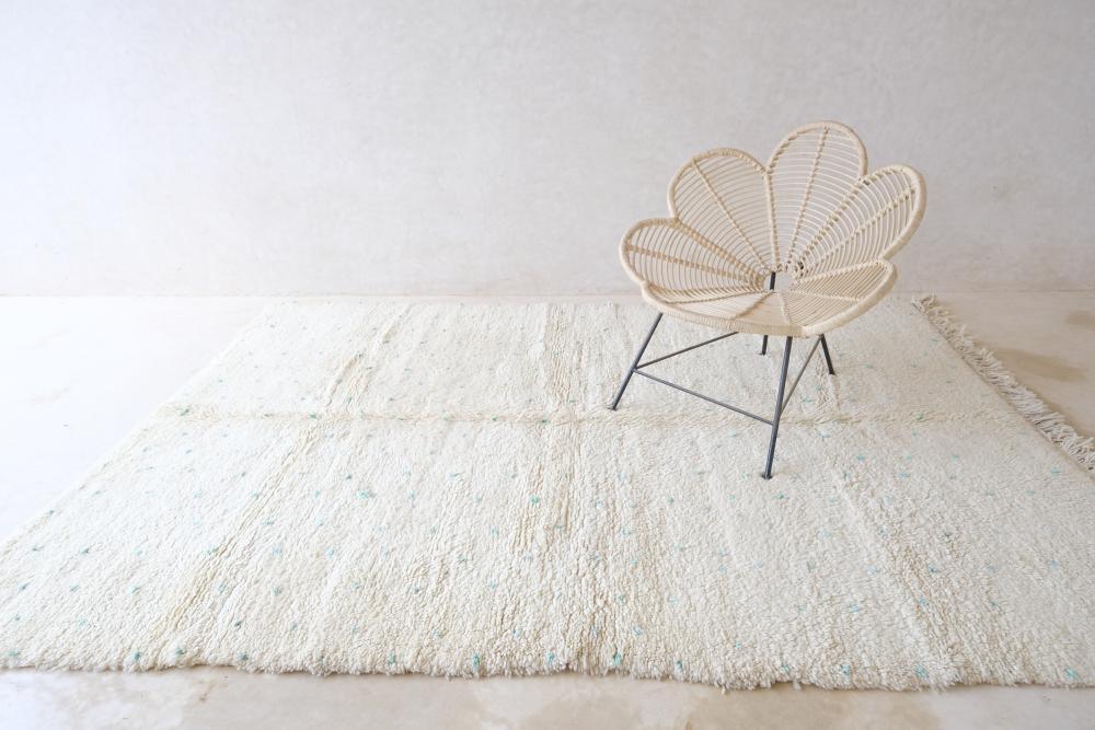 Moroccan Beni Ourain Wool Rug 9.7 x 6.7 ft / 297 x 205 cm - Surcoma