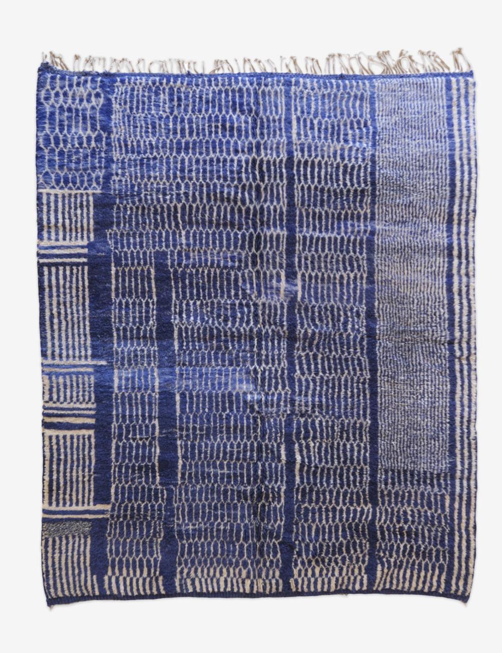 Deep Blue Custom Beni MRirt Rug - Surcoma