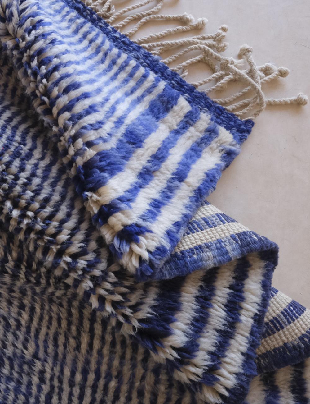 Deep Blue Custom Beni MRirt Rug - Surcoma