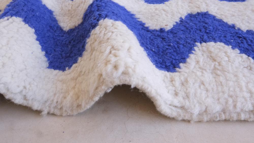 Moroccan Blue Contemporary Rug 9.6 x 6.6 ft / 294 x 203 cm - Surcoma