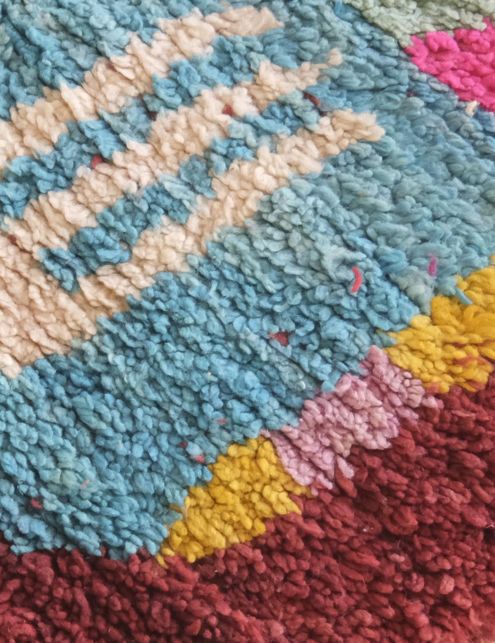 Moroccan Boujad Runner Wool Rug 9 x 2.2 ft / 274 x 69 cm - Surcoma