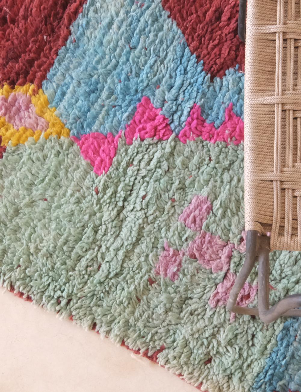 Moroccan Boujad Runner Wool Rug 9 x 2.2 ft / 274 x 69 cm - Surcoma