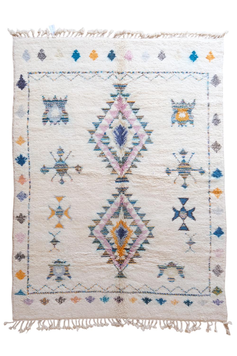 Moroccan Boujad Wool Rug 9.6 x 6.7 ft / 292 x 206 cm - Surcoma