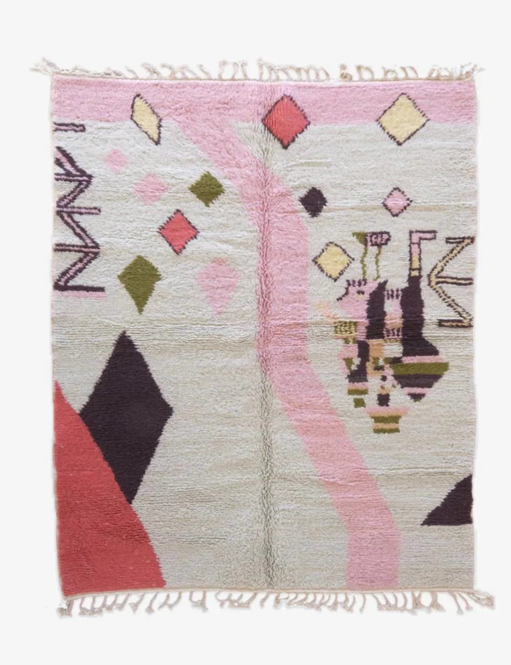 Moroccan Boujad Wool Rug 7.6 x 6 ft / 232 x 184 cm - Surcoma