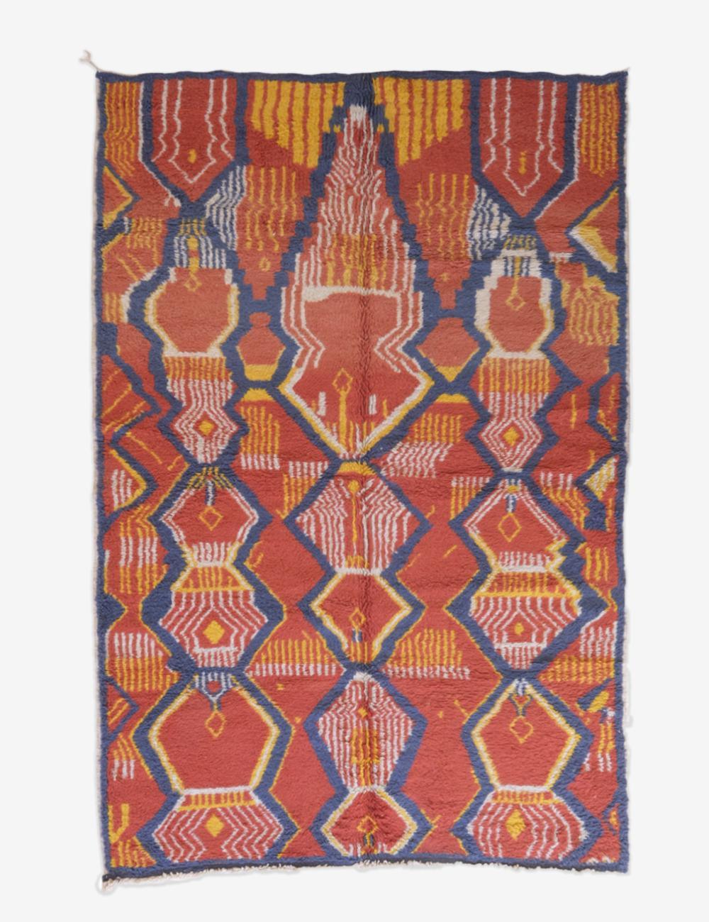 2020s Moroccan Boujad Wool Rug 9.9 x 6.7 ft / 303 x 207 cm - Surcoma