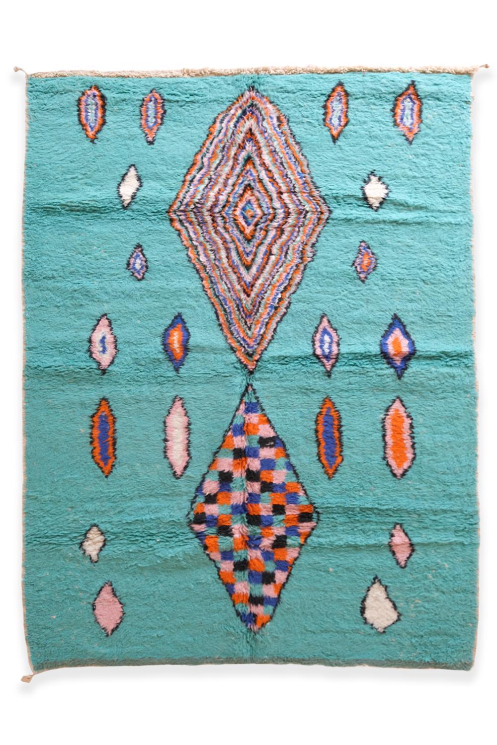 Moroccan Boujad Wool Rug 10.2 x 7.2 ft / 310 x 220 cm - Surcoma