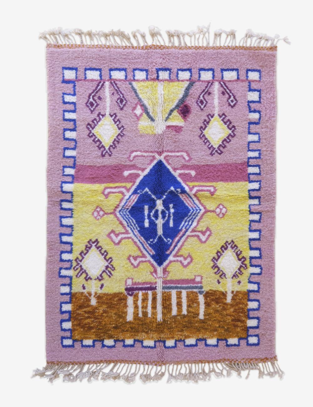 Moroccan Boujad Wool Rug 7.1 x 4.9 ft / 216 x 150 cm - Surcoma