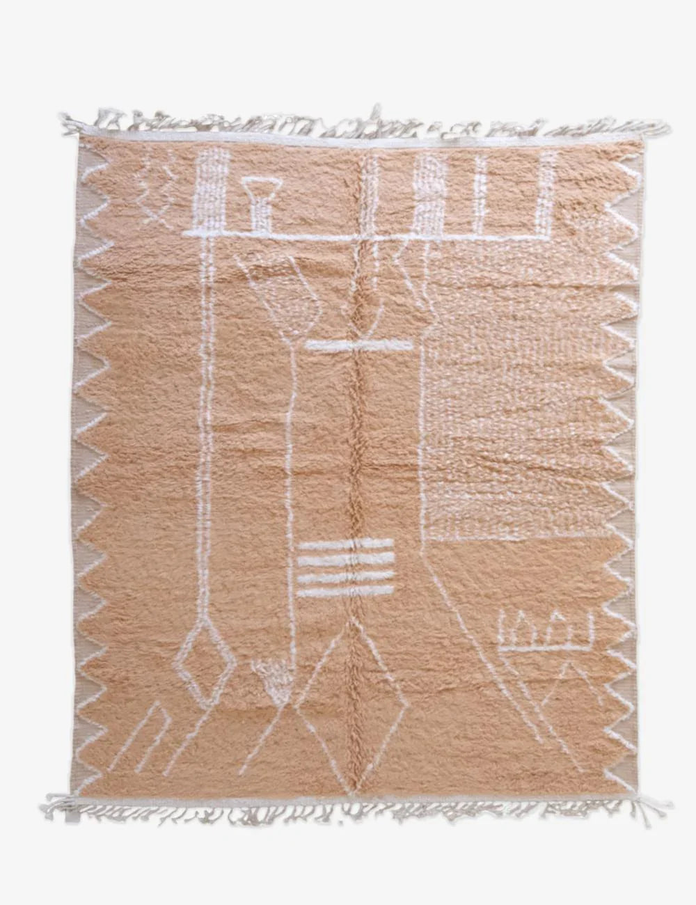 Moroccan Peach Boujad Wool Rug 9.4 x 7 ft / 285 x 215 cm - Surcoma