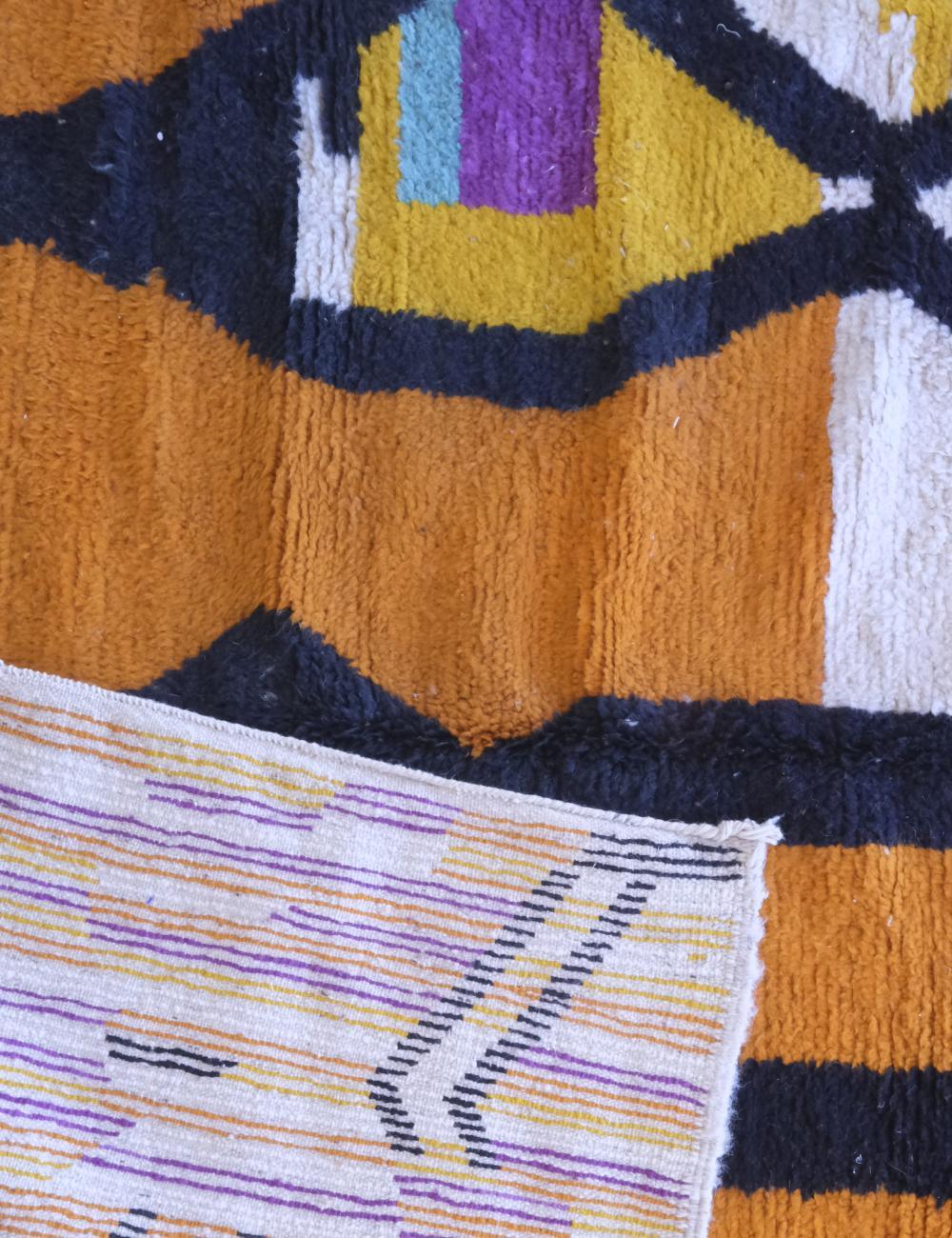 Abstract Moroccan Boujad Wool Rug 10.3 x 6.9 ft / 313 x 211 cm - Surcoma