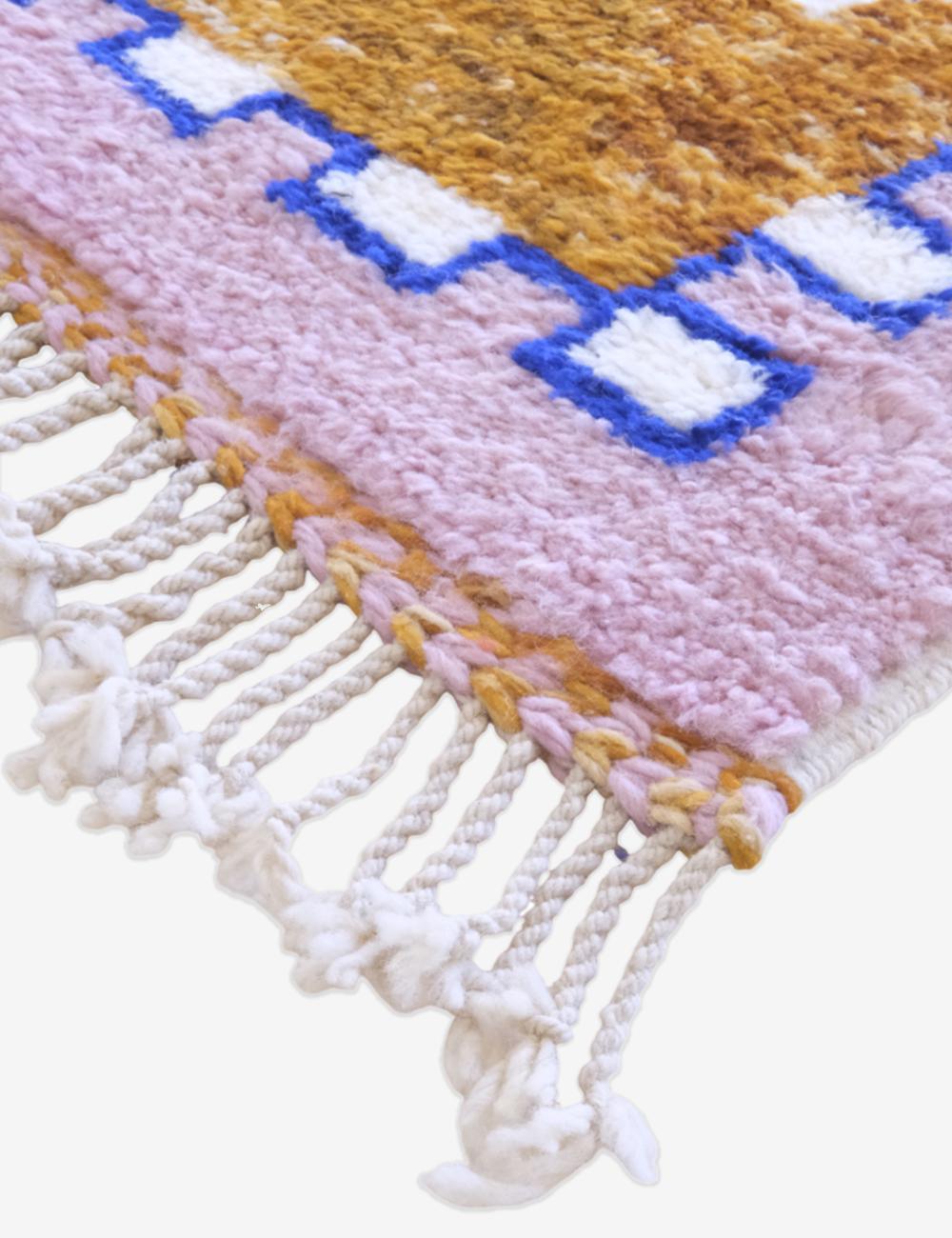 Moroccan Boujad Wool Rug 7.1 x 4.9 ft / 216 x 150 cm - Surcoma