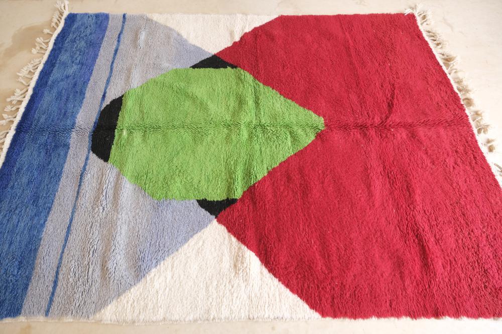 Moroccan Boujad Wool Rug 9.9 x 7 ft / 302 x 214 cm - Surcoma