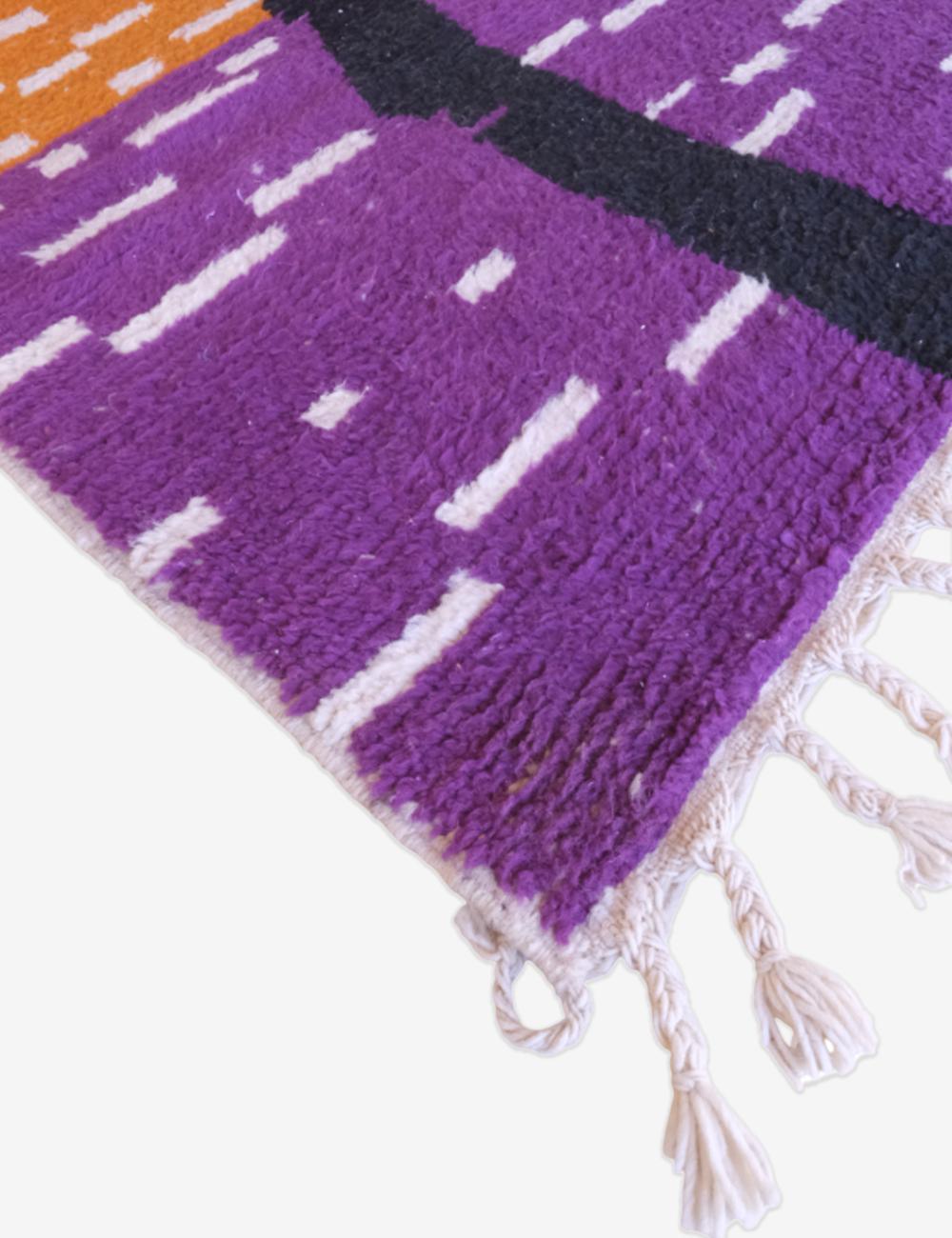 Abstract Moroccan Boujad Wool Rug 10.3 x 6.9 ft / 313 x 211 cm - Surcoma