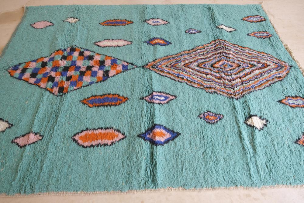 Moroccan Boujad Wool Rug 10.2 x 7.2 ft / 310 x 220 cm - Surcoma