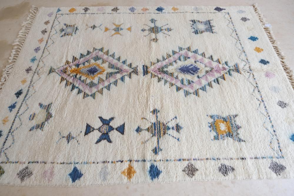 Moroccan Boujad Wool Rug 9.6 x 6.7 ft / 292 x 206 cm - Surcoma