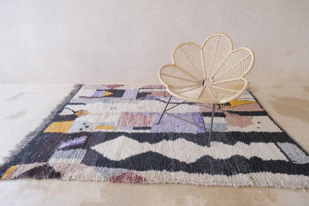 Moroccan Boujad Wool Rug 8.5 x 5.9 ft / 260 x 180 cm - Surcoma